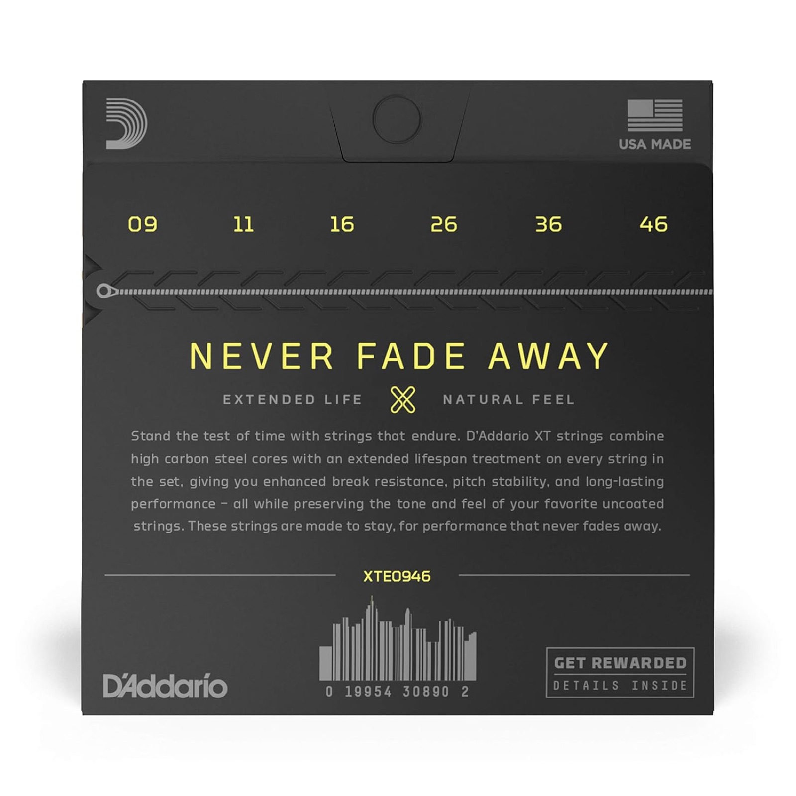 D'Addario XT Nickel Plated Steel Electric Guitar Strings, Super Light Top/Regular Bottom, 09-46