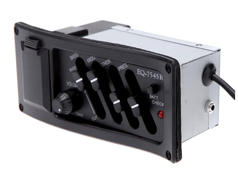 Andoer EQ-7545R Piezo Pickup Acoustic Guitar Preamp Amplifier